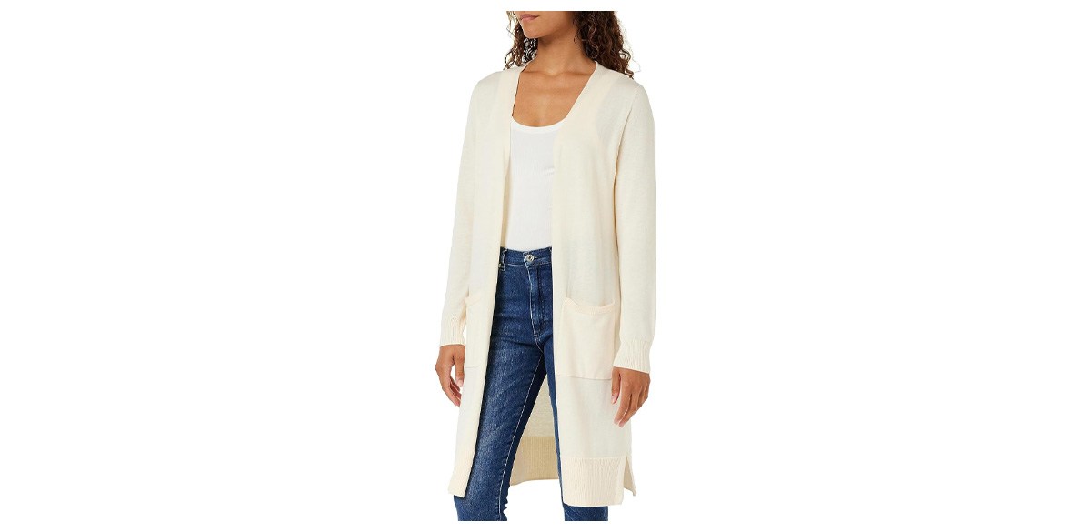 Amazon Essentials Women's Lightweight Longer Length Cardigan Sweater (Available in Plus Size) Amazon Essentials Women's Lightweight Longer Length Cardigan Sweater (Available in Plus Size)