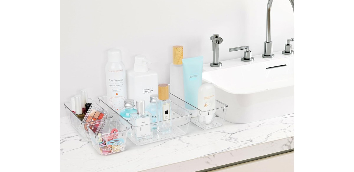 Vtopmart Clear Plastic Drawer Organizer Set