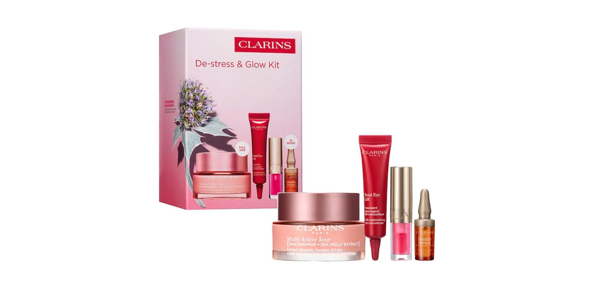 Clarins Multi-Active Anti-Aging Set for Lines, Pores, Glow