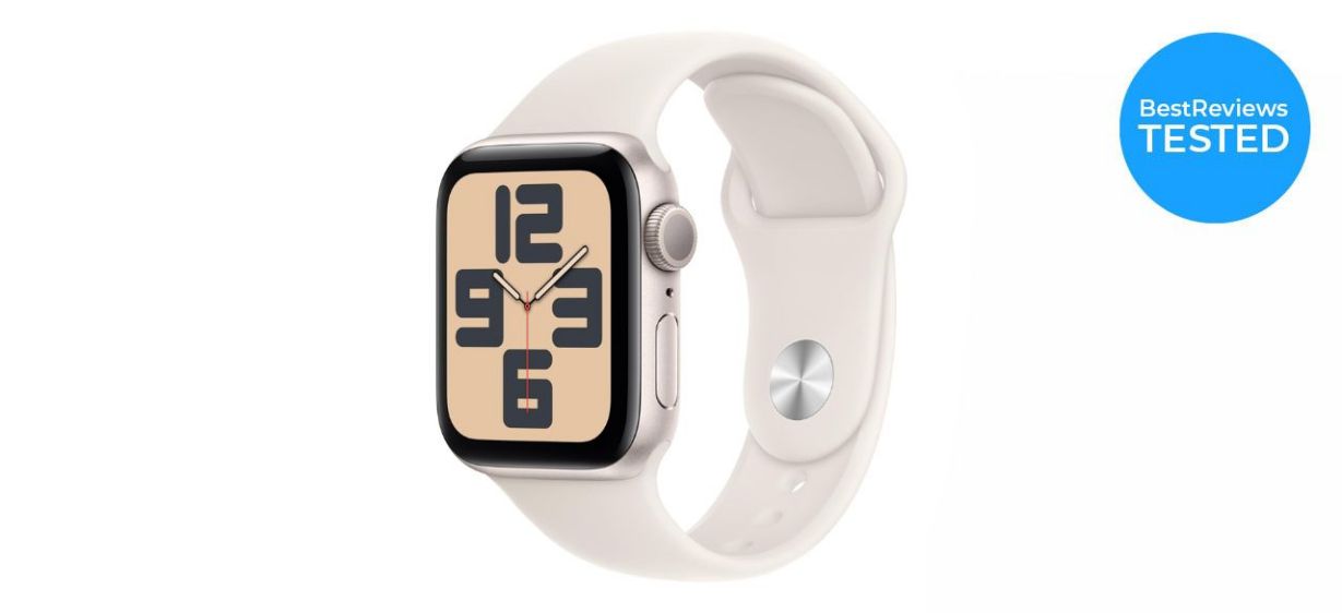 Apple Watch SE 2nd Generation 40mm on white back Apple Watch SE 2nd Generation 40mm on white back