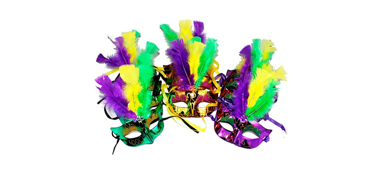 Best Joyin Toy 12-Pack Mardi Gras Masks