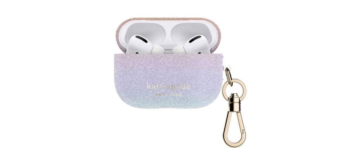 Best Kate Spade Ombre Glitter Purple AirPod Pro 2 Case 