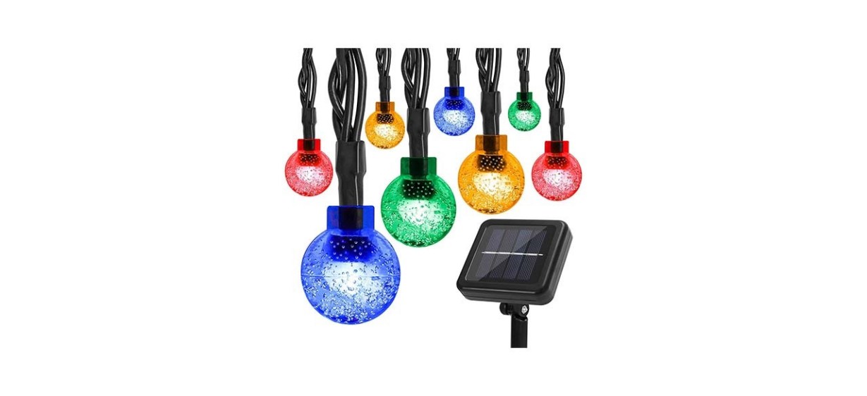 Correare Multi-Colored Outdoor Solar String Lights