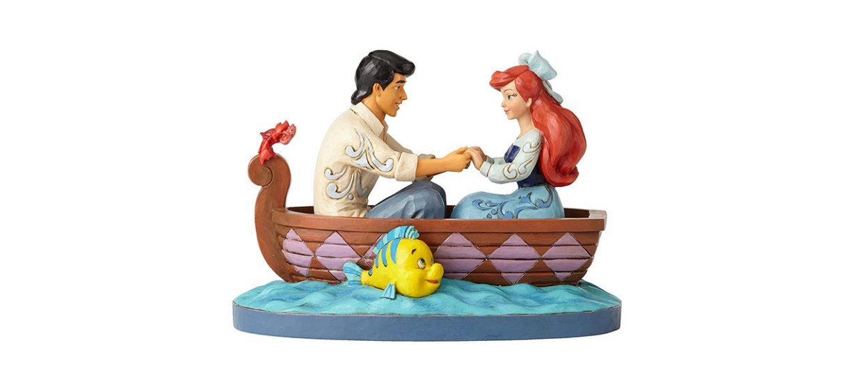Enesco Disney Traditions By Jim Shore “The Little Mermaid” Ariel and Prince Eric in  Rowboat