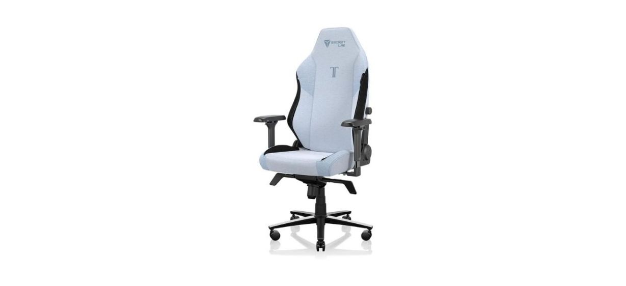 Secretlab Titan Evo Gaming Chair in frost blue, on white background