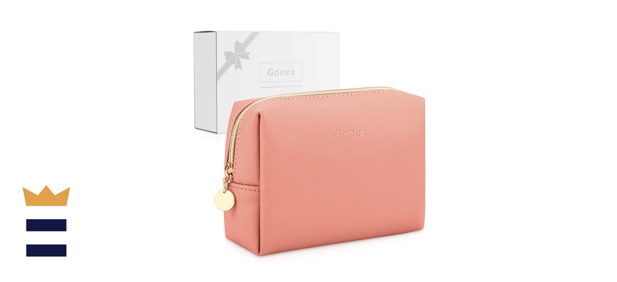 Gonex Small Makeup Bag in Coral Pink