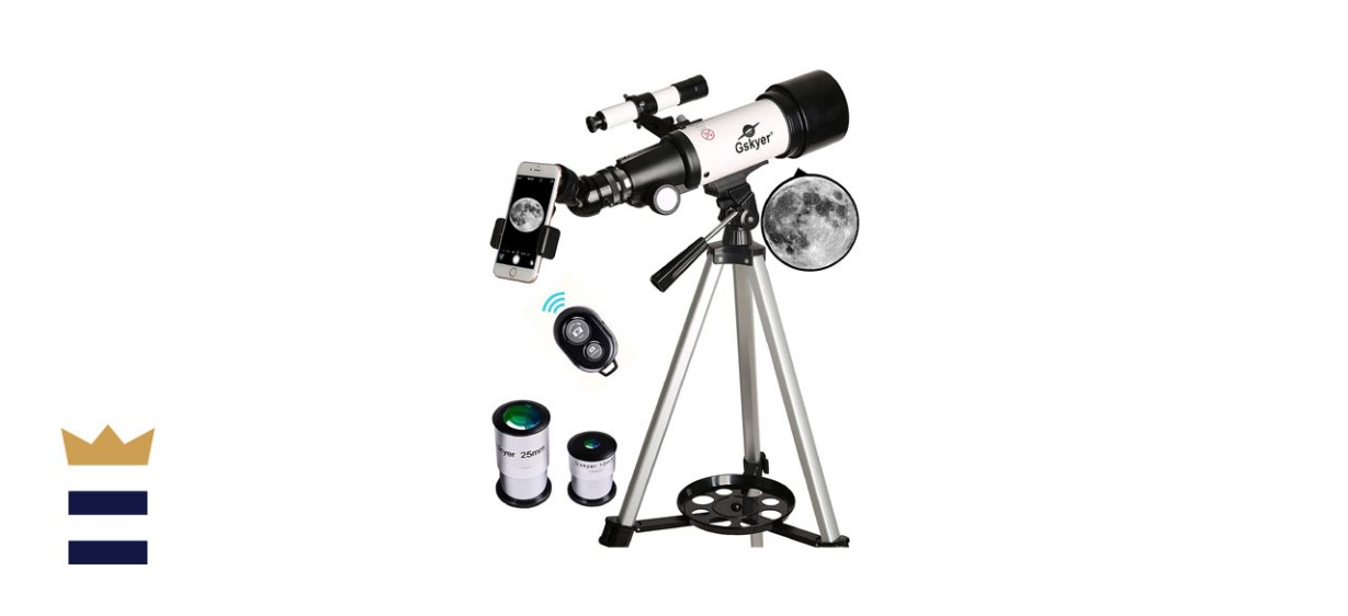 Gskyer Telescope, 70mm Aperture 400mm AZ Mount Astronomical Refracting Telescope
