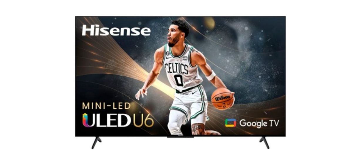 Hisense 75&quot; Class U6 Series Mini-LED QLED 4K UHD Smart Google TV on white background