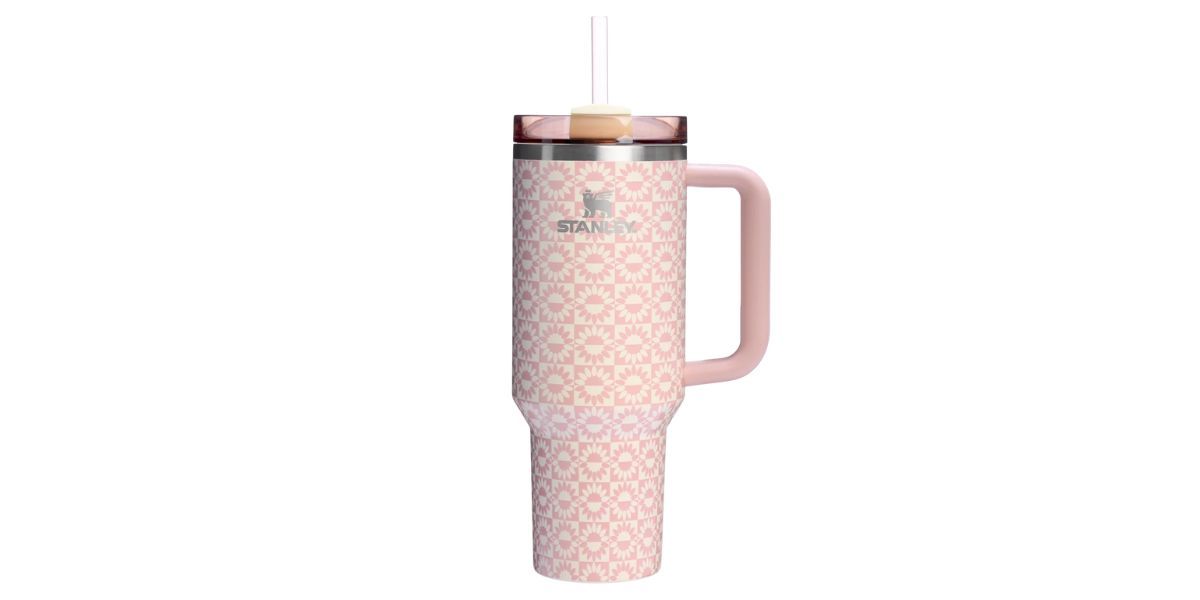 Stanley Quencher H2.0 Flowstate Tumbler in Peach Whip Sunflower