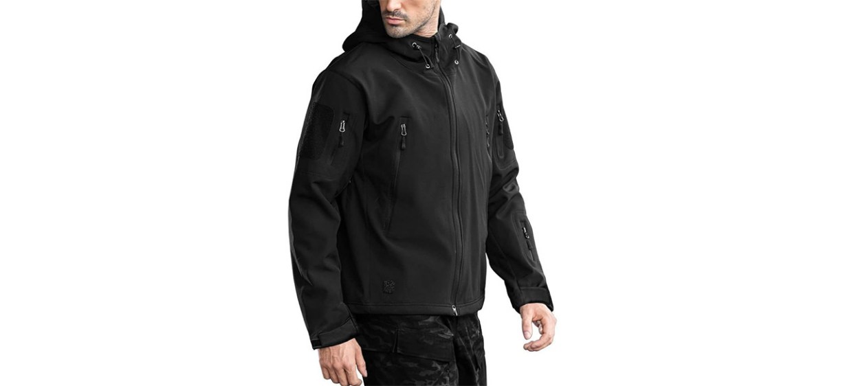 FREE SOLDIER Men's Outdoor Waterproof Soft Shell Hooded Military Tactical Jacket FREE SOLDIER Men's Outdoor Waterproof Soft Shell Hooded Military Tactical Jacket