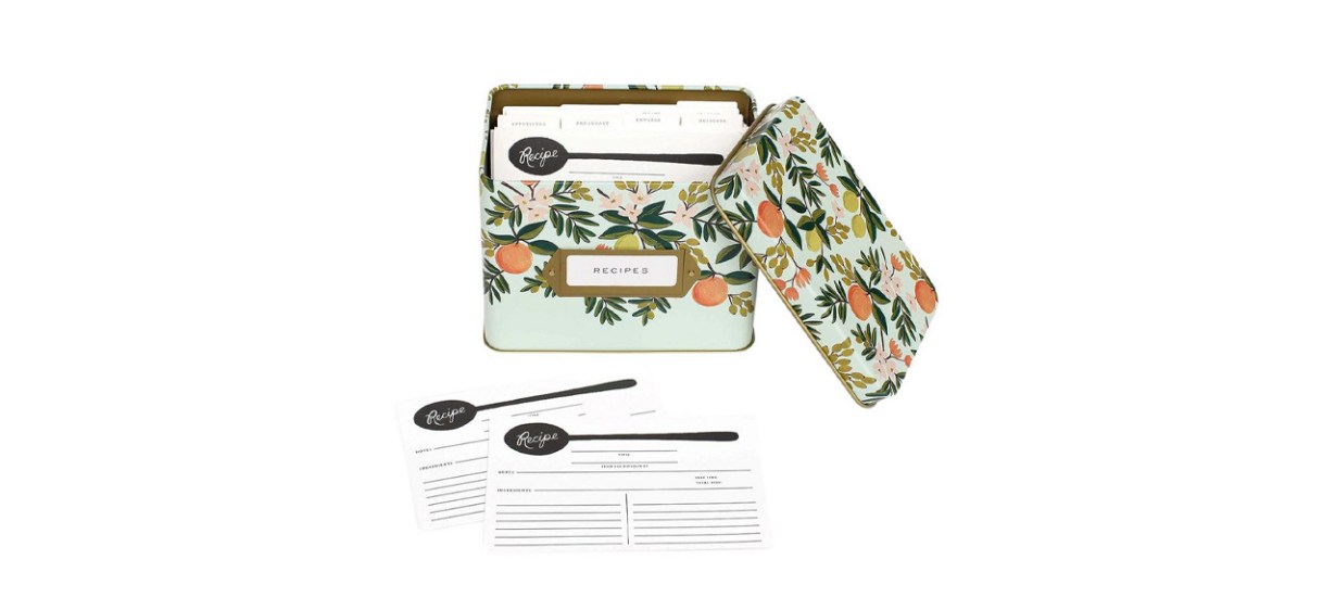 Rifle Paper Co. Recipe Tin and Cards