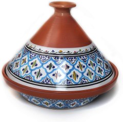 Kamsah Hand Made Hand Painted Tagine Pot