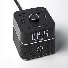 Brandstand CubieBlue Charging Alarm Clock with Bluetooth Speaker