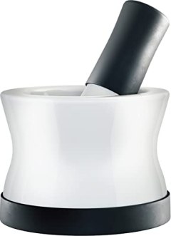 Cooler Kitchen EZ-Grip Silicone & Porcelain Mortar and Pestle