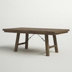 Three Posts Ismay Extendable Trestle Dining Table