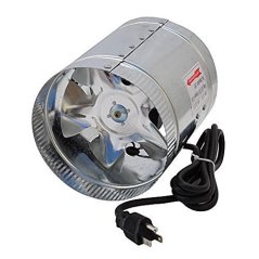 LEDwholesalers 6" 240 CFM Air Duct Inline Hydroponic Booster Fan