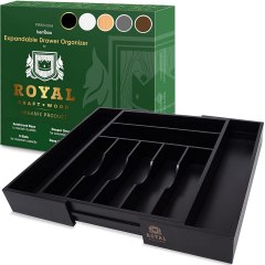 ROYAL CRAFT WOOD Luxury Bamboo Kitchen Drawer Organizer