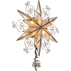 Kurt Adler 6-Point Capiz Star Treetop