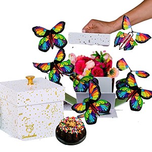 Send A Cake Flying Butterfly Surprise Gift Box