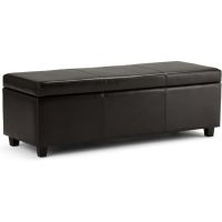 Simpli Home Avalon Rectangular Ottoman Bench