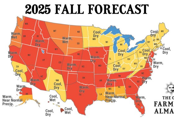 The Old Farmer’s Almanac predicts a ‘warmer than normal’ autumn