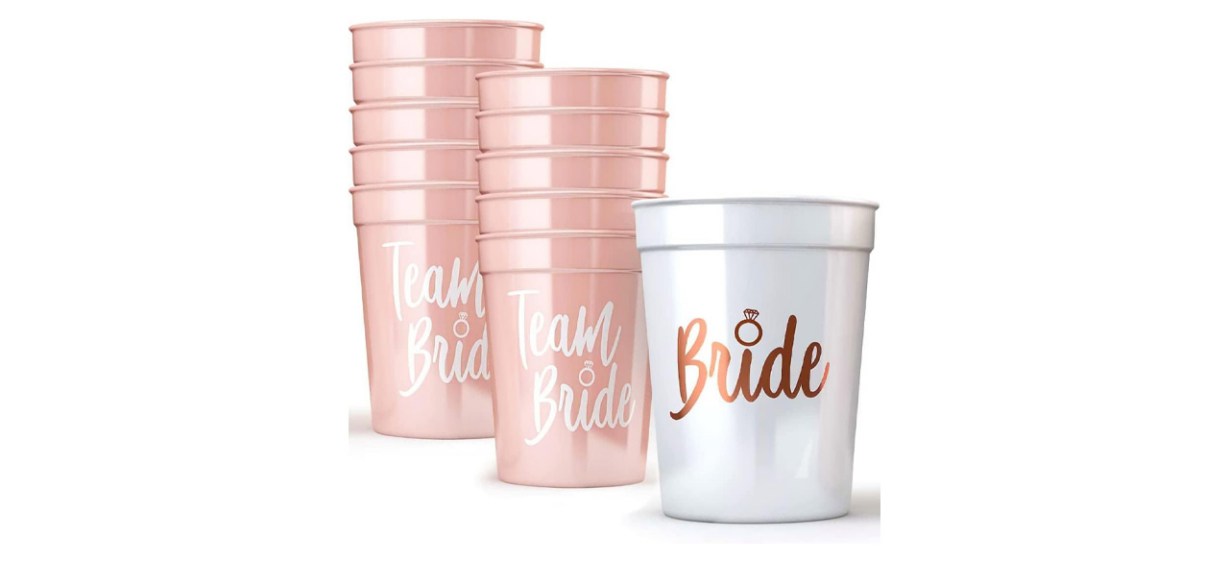 A3 DIRECT Bride &amp; Team Bride Bachelorette Party Cups, 11 pack