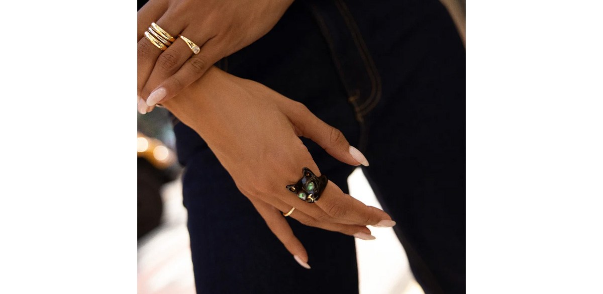 Cat's Out Statement Ring