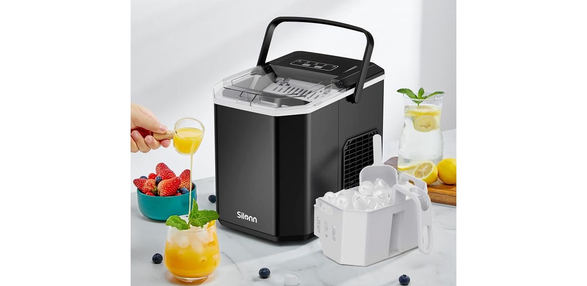 Silonn Ice Maker Countertop, Portable Ice Machine with Carry Handle Silonn Ice Maker Countertop, Portable Ice Machine with Carry Handle