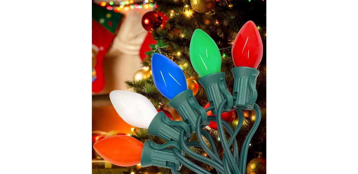 Couah 2 Pack 50 Ft C7 Christmas String Lights