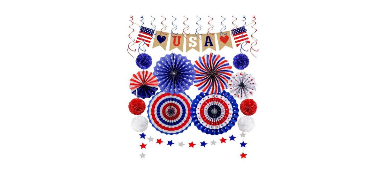 Labrostar 26-Piece Patriotic 4th of July Decor