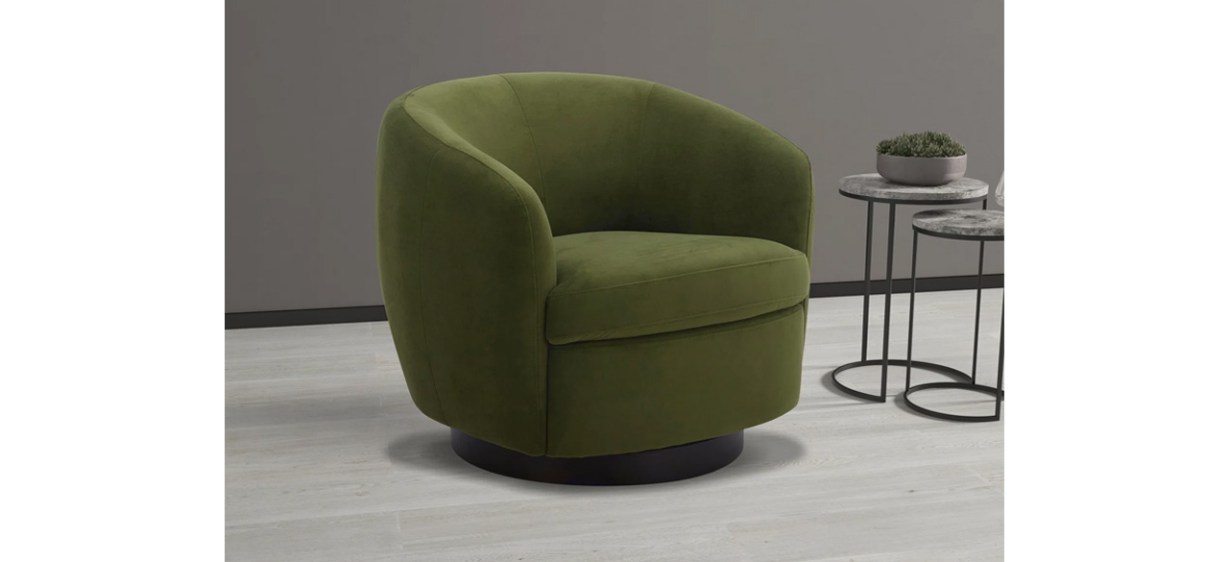 Joss &amp; Main Quinlan Upholstered Swivel Barrel Chair
