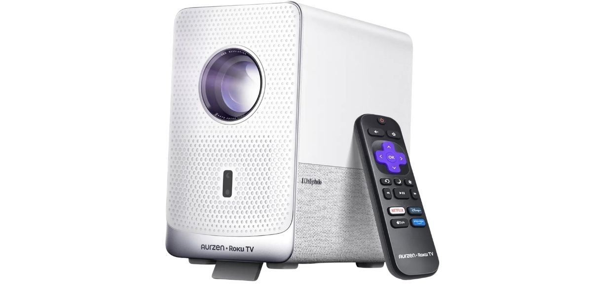 Aurzen Roku TV D1R Cube Smart Outdoor Projector