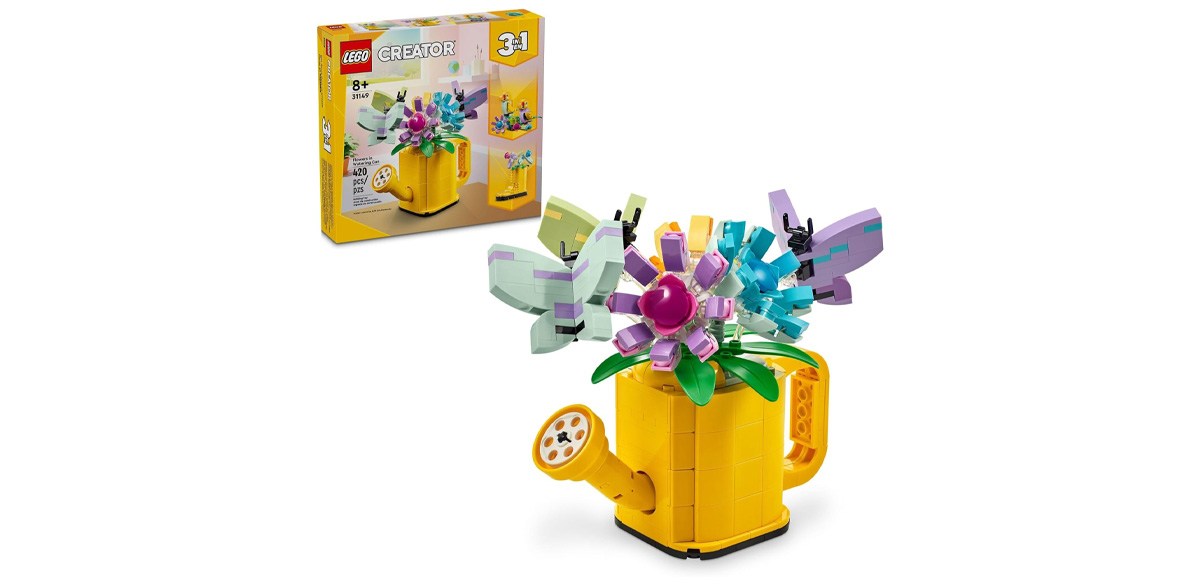 LEGO Creator 3 in 1 Flowers in Watering Can Building Toy Set
