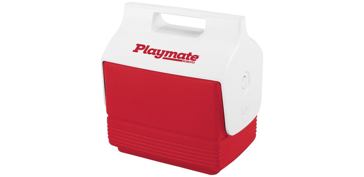  Igloo 12424 Mini Playmate Cooler, 4 quart, 6-Can Capacity, Red &amp; white