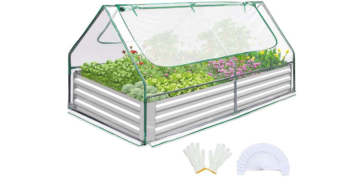 Quictent Raised Garden Bed with Cover