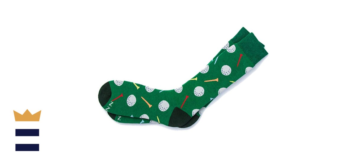 Alynn Mens Golf Balls and Tees Novelty Dress Crew Socks