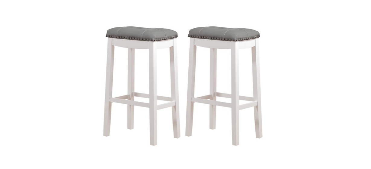 Angel Line Cambridge Padded 29-Inch Saddle Stool with Cushion