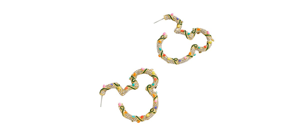 BaubleBar Disney Mickey Mouse Christmas Light Outline Hoops 