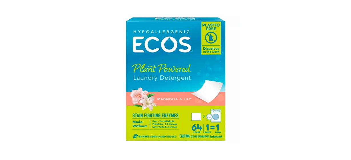 Best ECOS Plastic-Free Liquidless Laundry Detergent Sheets