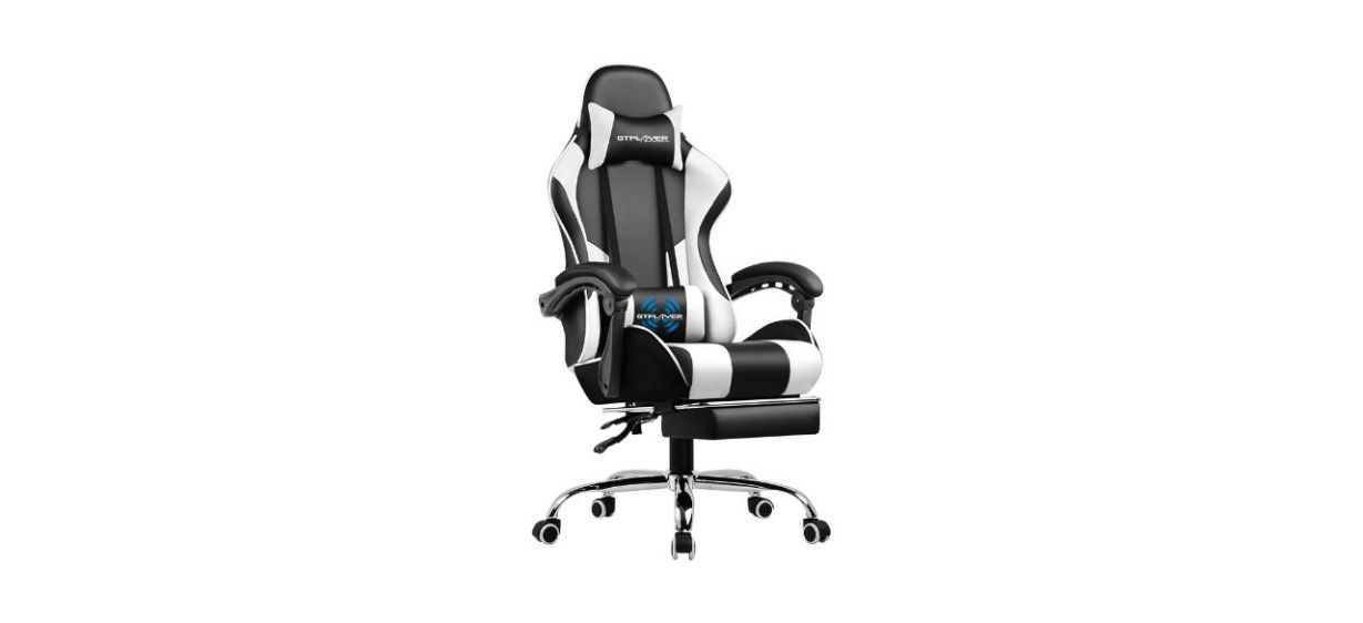 Best GTPlayer Gaming Chair With Footrest And Lumbar Support 