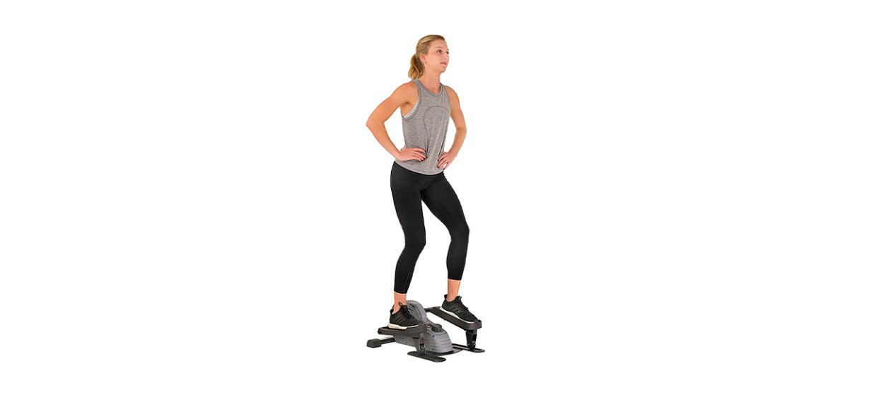 best-last-minute-christmas-gifts-2022-Sunny Health &amp; Fitness Magnetic Underdesk - Standing Portable Elliptical Machine
