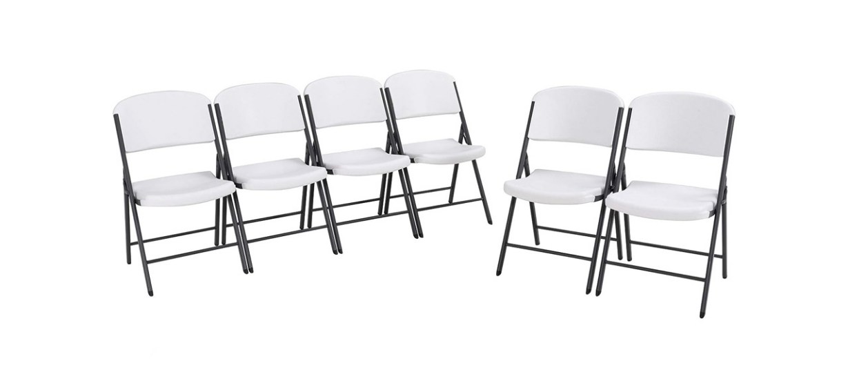 a set of white plastic chairs with metal frame a set of white plastic chairs with metal frame