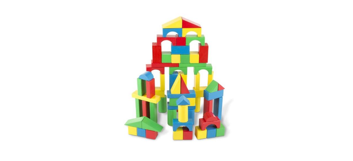 Best Melissa &amp; Doug Wooden Building Blocks Set