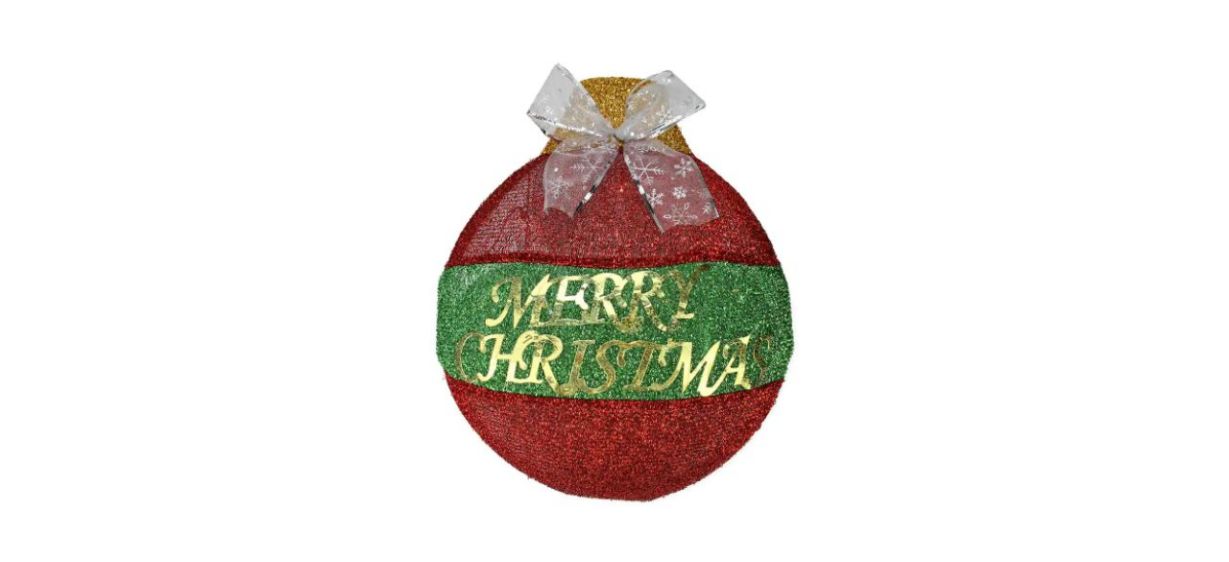 Best Northlight Merry Christmas Red and Green LED Lighted Ornament Hanging Wall Decoration