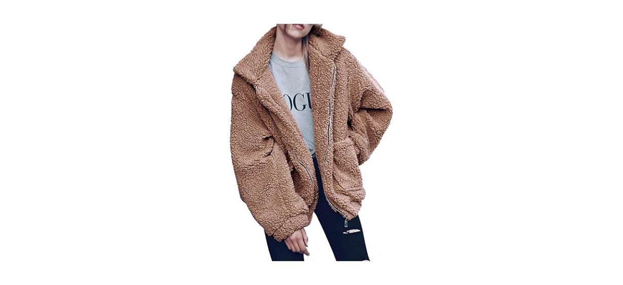 Best PRETTYGARDEN Women’s Zip-Up Oversized Sherpa Jacket