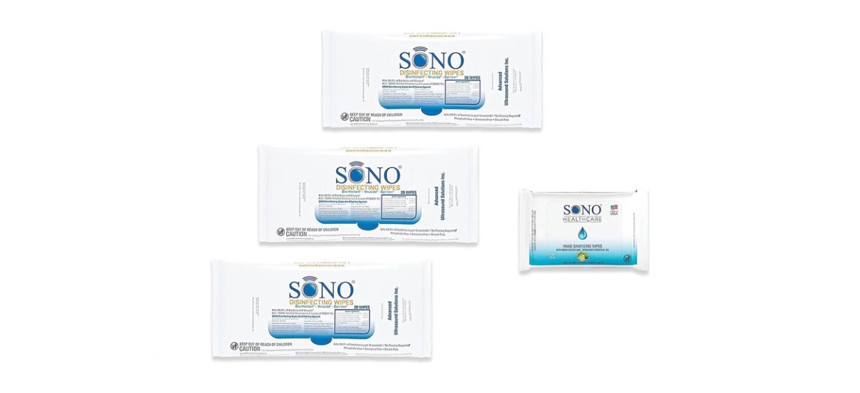 SONO Travel Safe Medical Grade Disinfecting Wipes