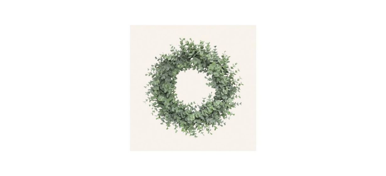 Kelly Clarkson Home Faux Eucalyptus Wreath Kelly Clarkson Home Faux Eucalyptus Wreath