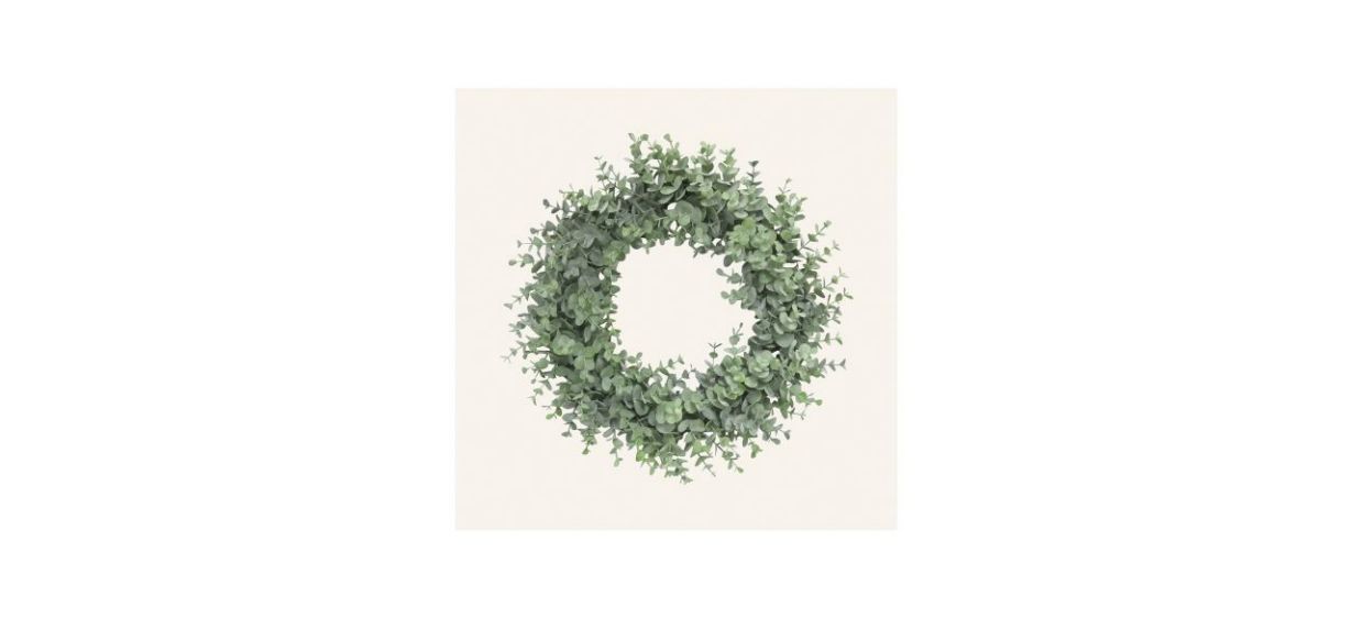 Kelly Clarkson Home Faux Eucalyptus Wreath