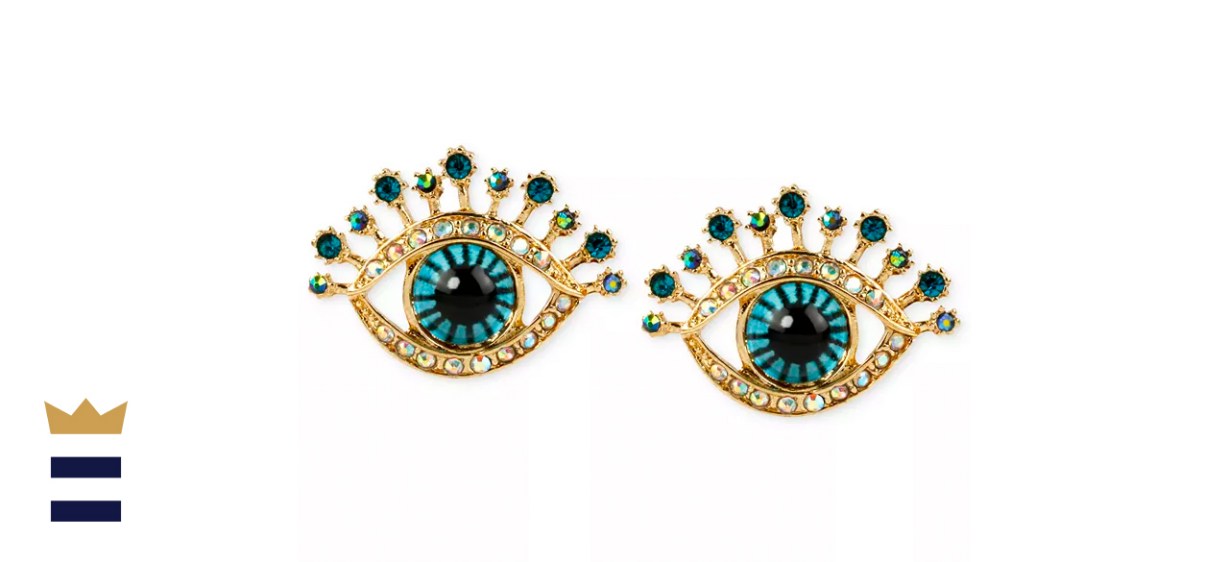 Betsey Johnson Gold-Tone Eye Stud Earrings