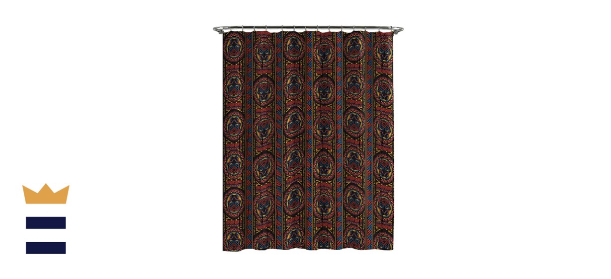 “Black Panther” Shower Curtain and Hooks